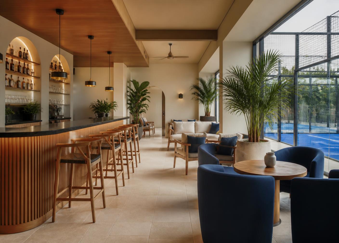 Reception e lounge del club